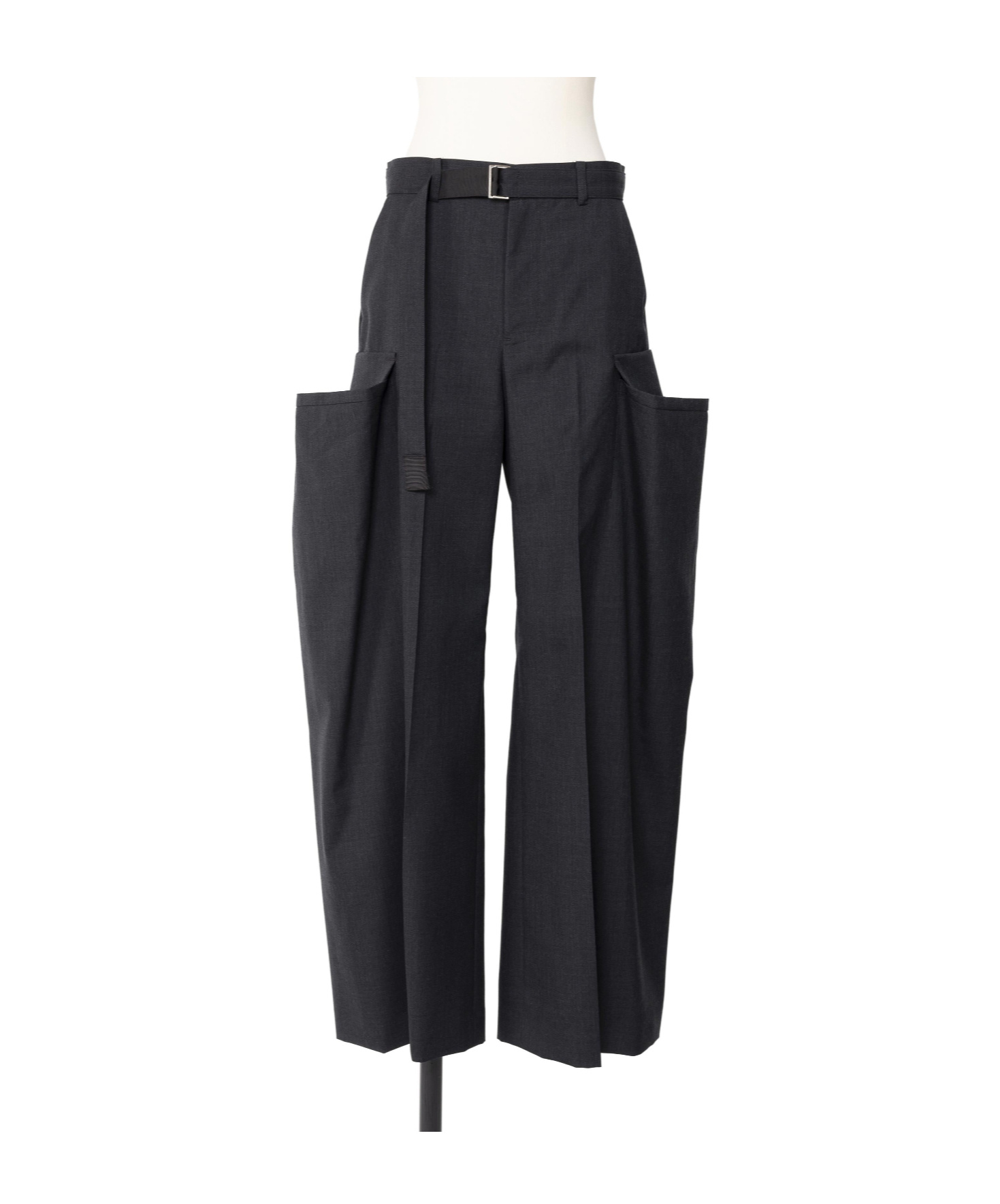 Sacai Belt Loop Casual Pants In Blue
