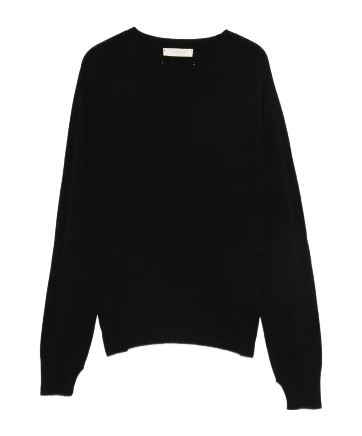 Twinset Twin-set Relaxed Cashmere Blend Sweater In Black