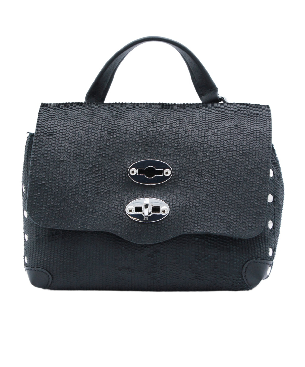 Zanellato Turnlock Shoulder Bag In Black