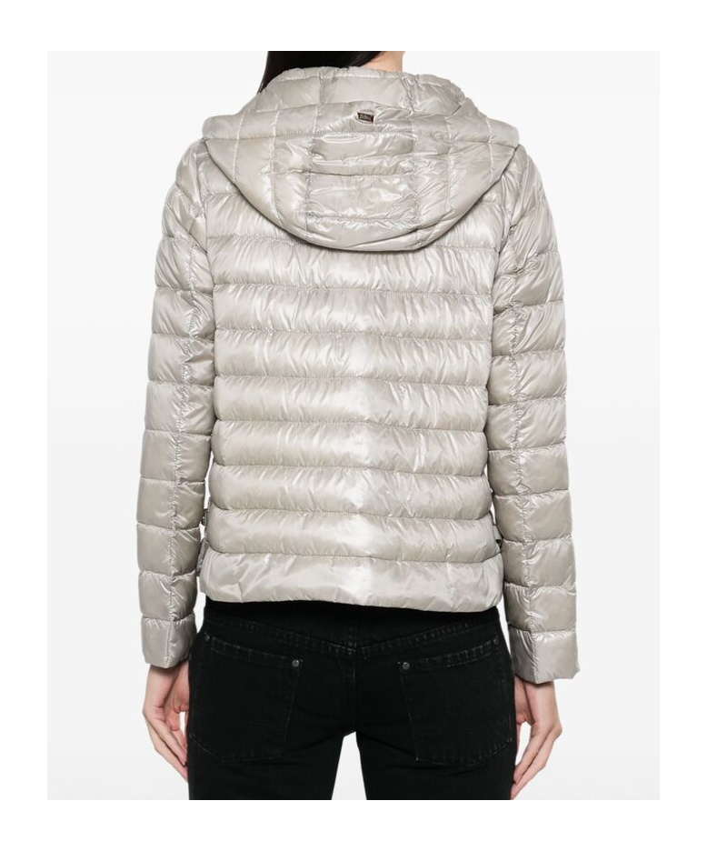 Herno Quilted Jacket With Hood And Pockets In White
