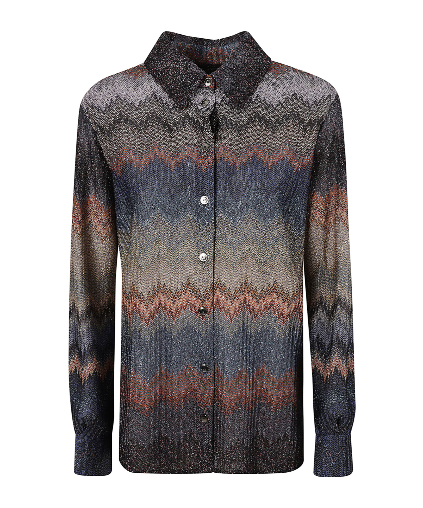 Missoni Zig-zag Pattern Shirt In Black