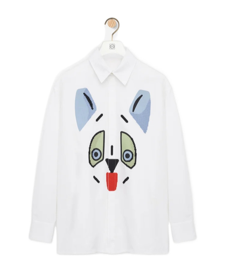 Loewe Long-sleeved Shirt In White