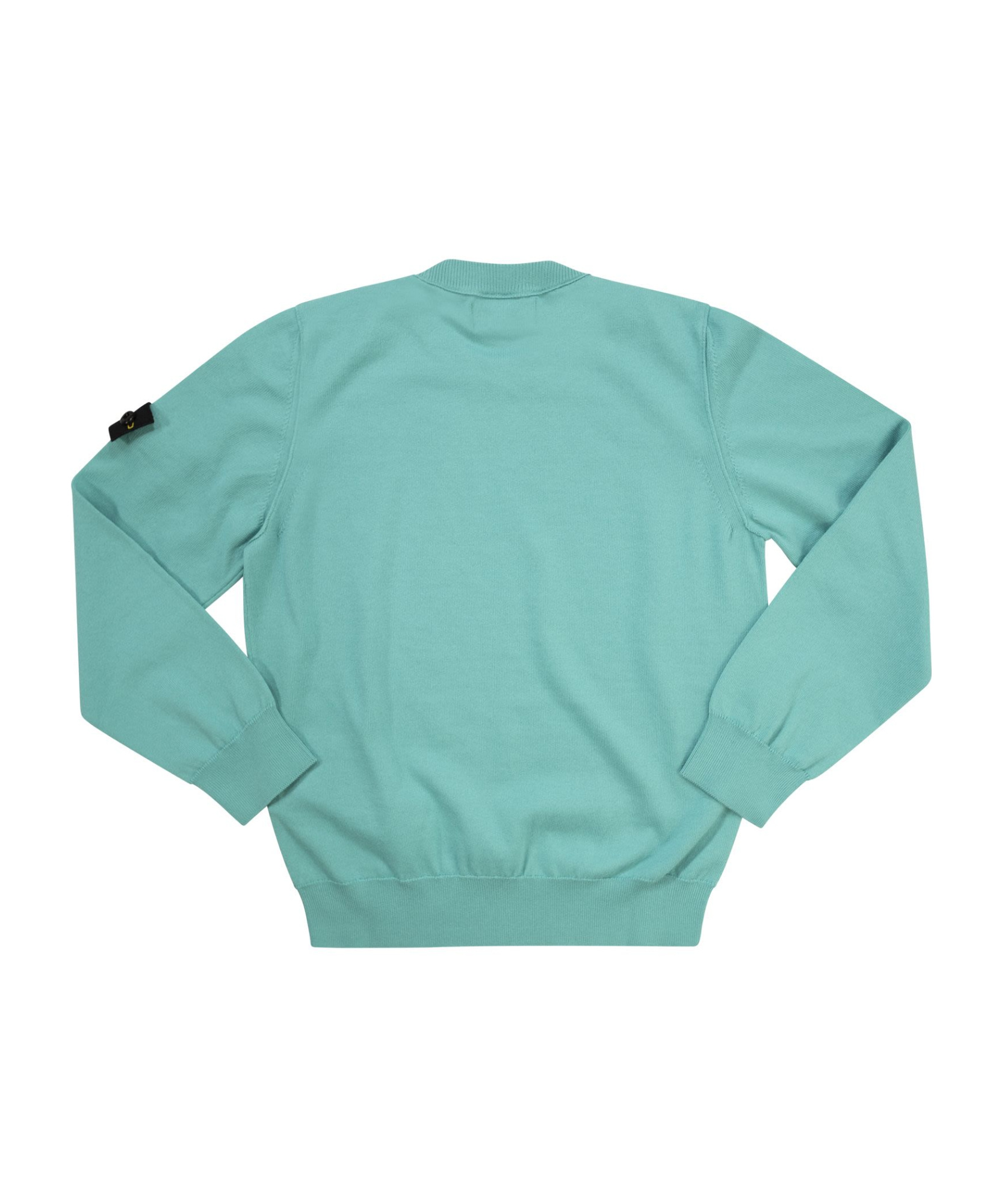 Stone Island Junior Compass Patch Crewneck Sweatshirt In Turquoise