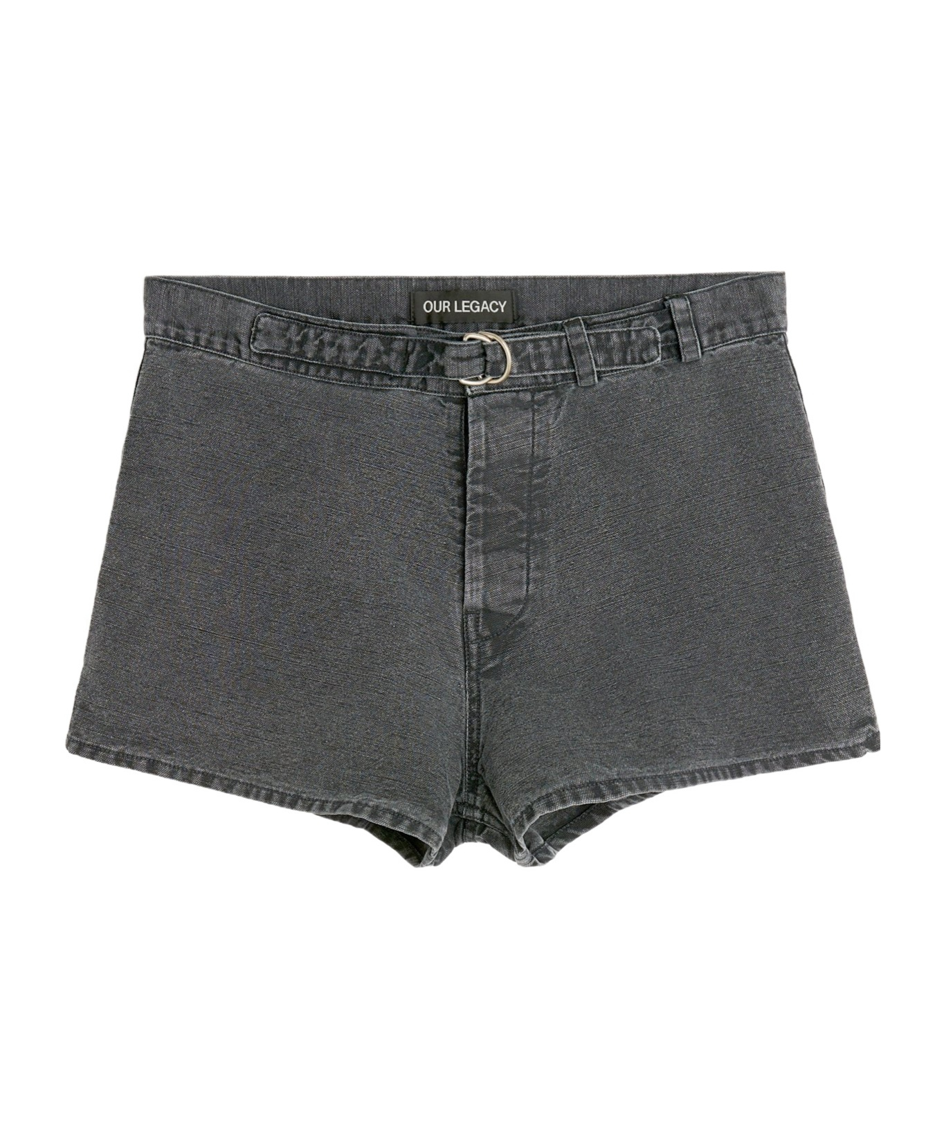 Our Legacy Gray Oyster Trunk Denim Shorts