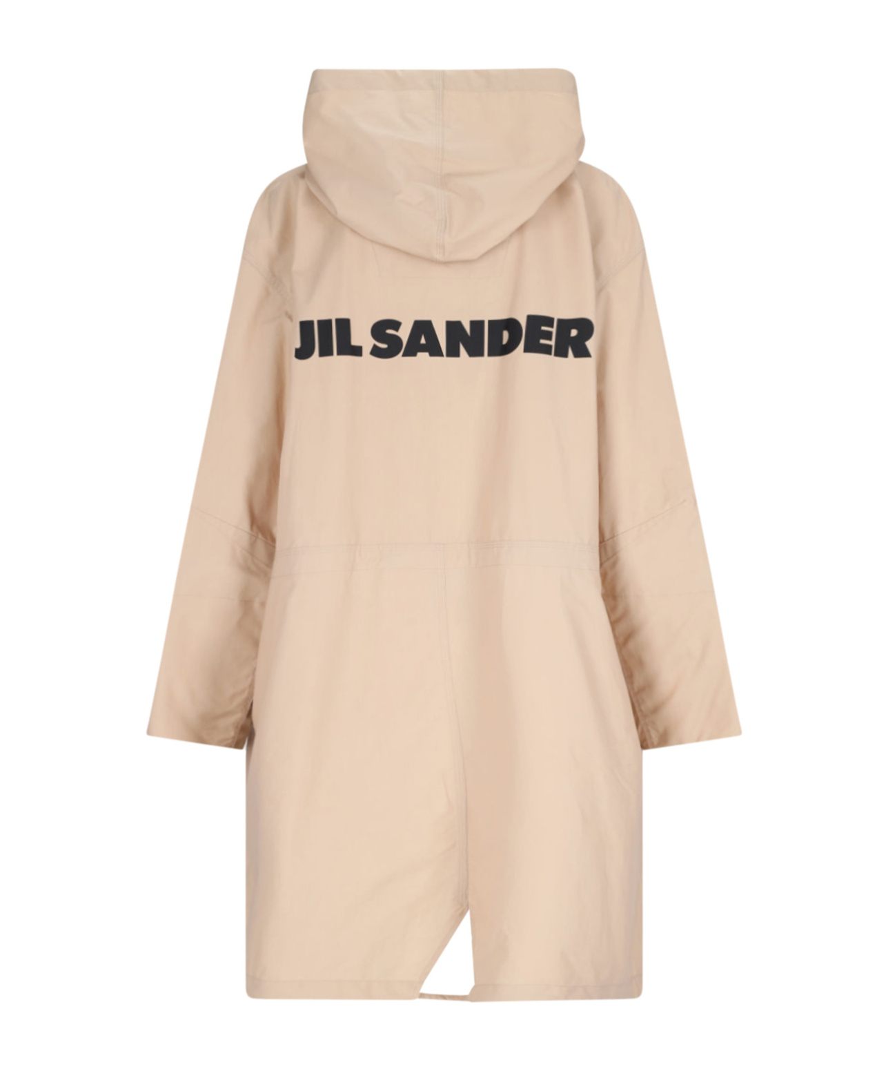 Jil Sander Logo-print Coat In Nude