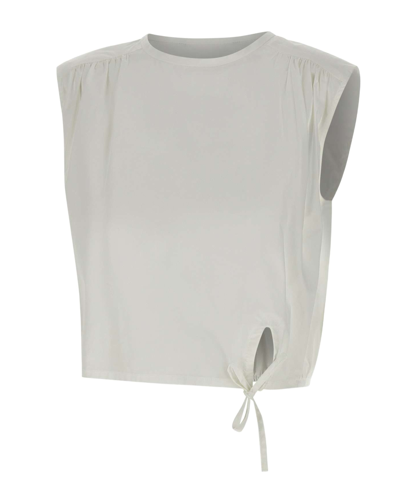 Marella Stretch Cotton Blouse In White