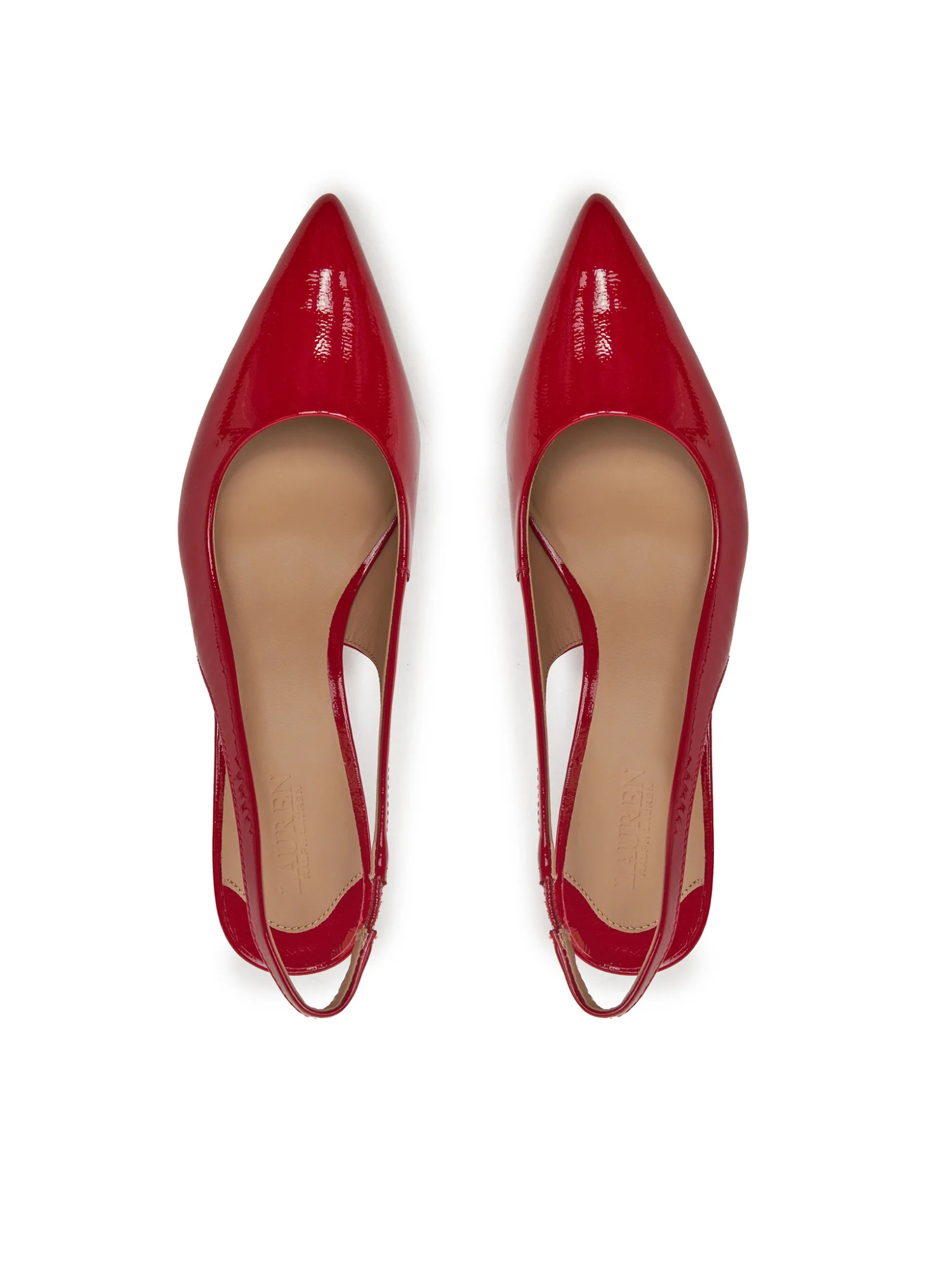 Ralph Lauren Pointed High Heel Sandals In Red