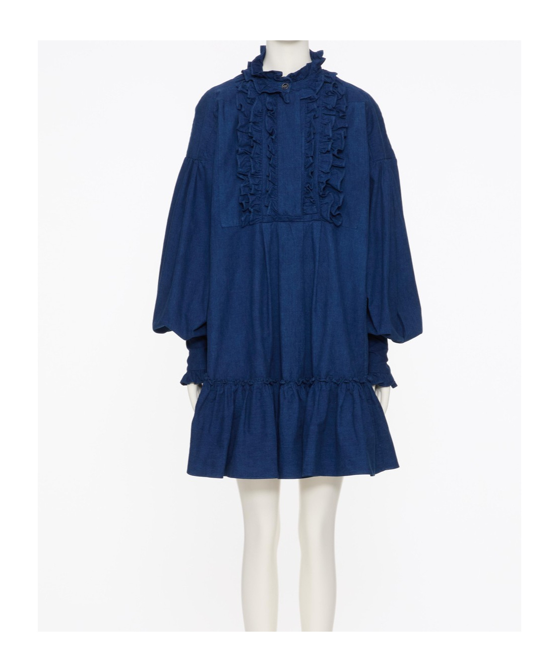 Valentino Dark Blue Denim Dress In Blue