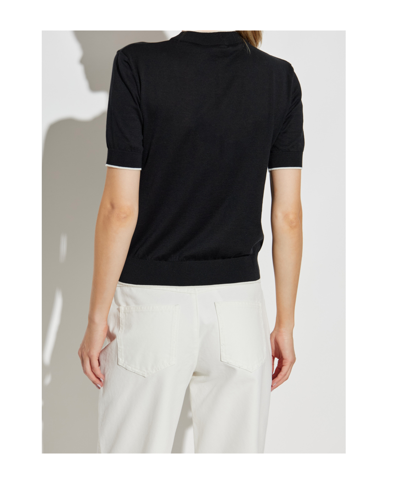 Balmain Ribbed T-shirt In Black