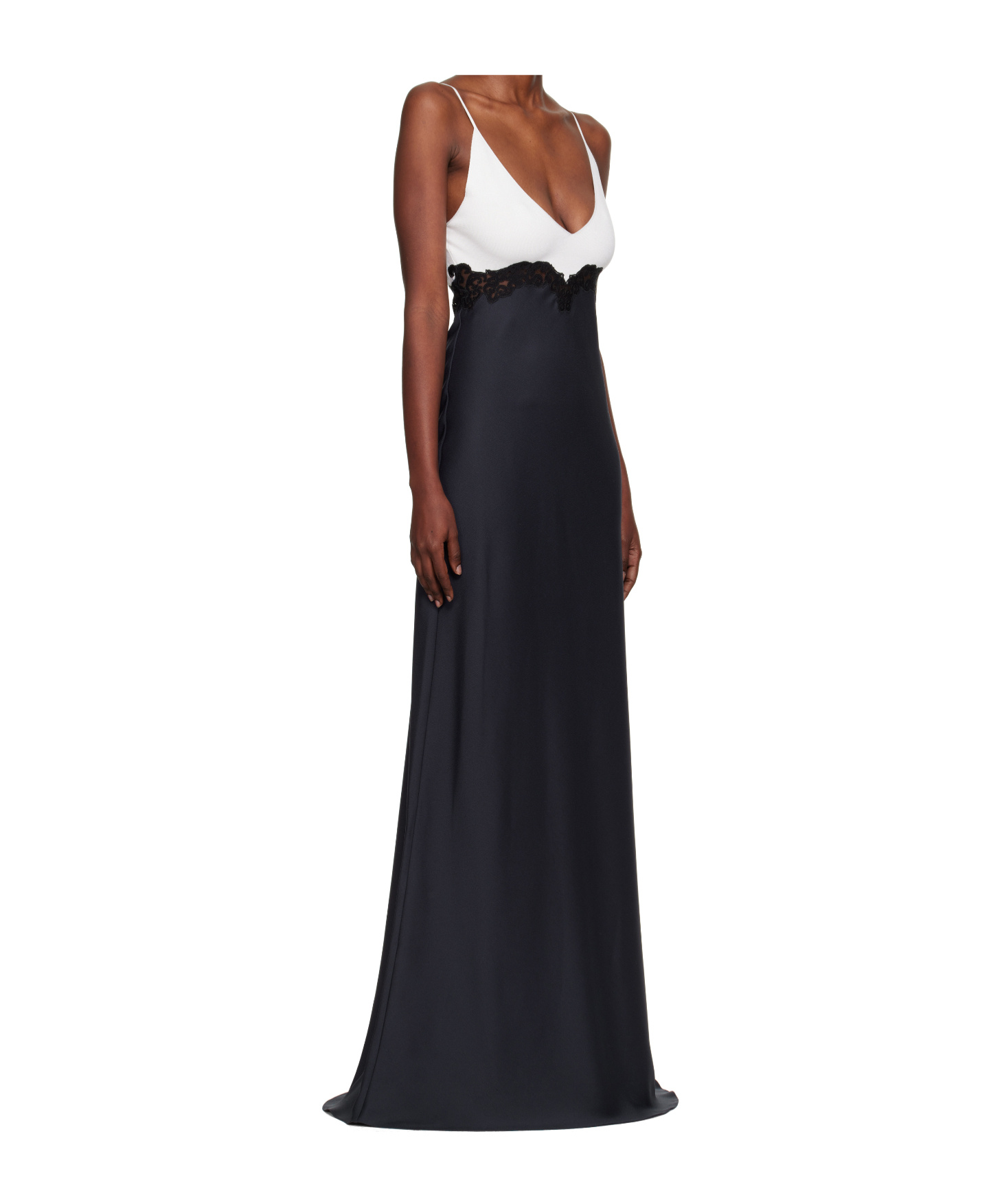 Gabriela Hearst Amaryllis Colour-block Silk-crepe Maxi Dress In Blue