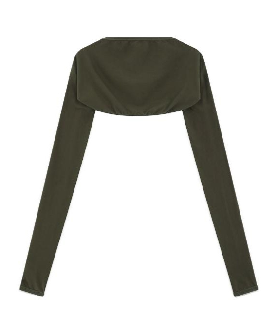We11 Done Long-sleeved Short Cardigan In Black