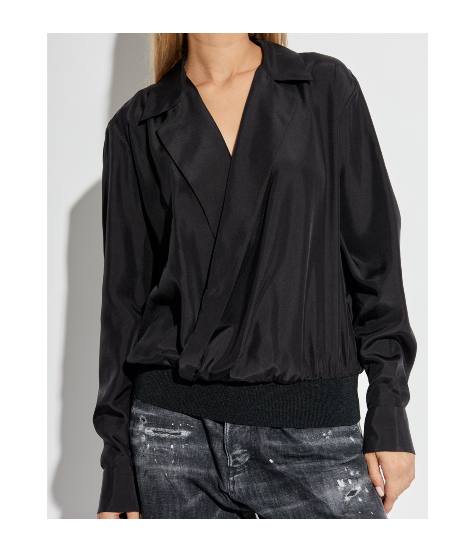 Dsquared2 Silk Blouse In Black