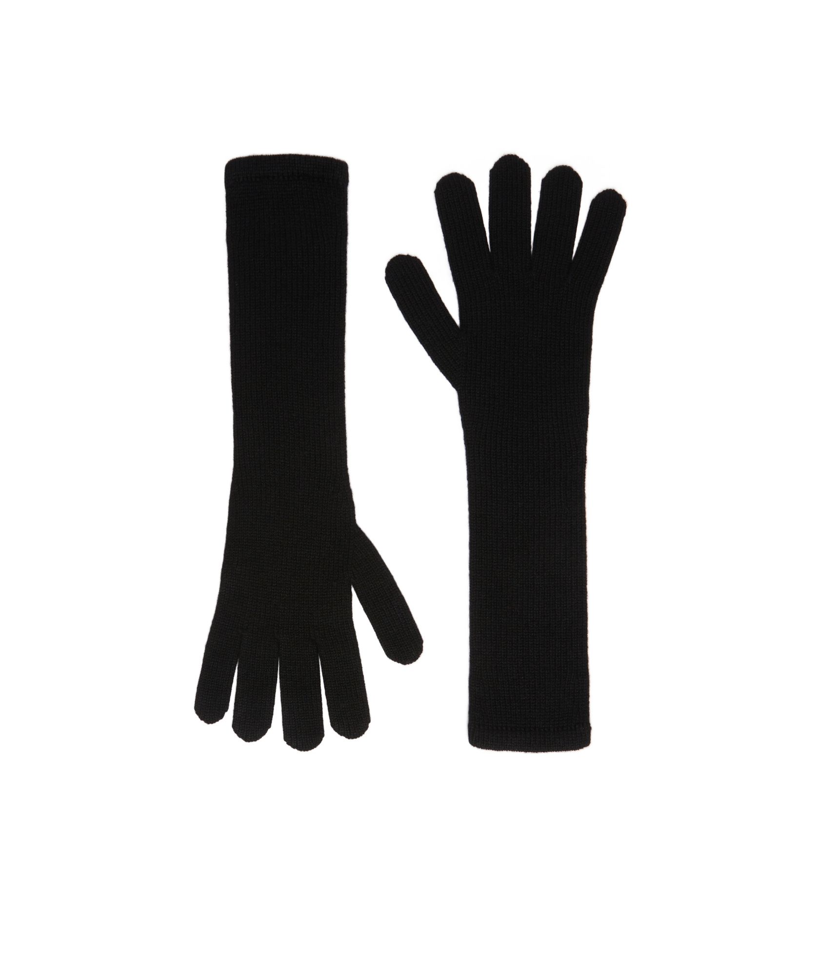 Max Mara Cashmere Gloves In Black