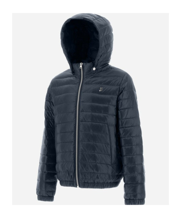 Herno Embossed-logo Padded Jacket In Black