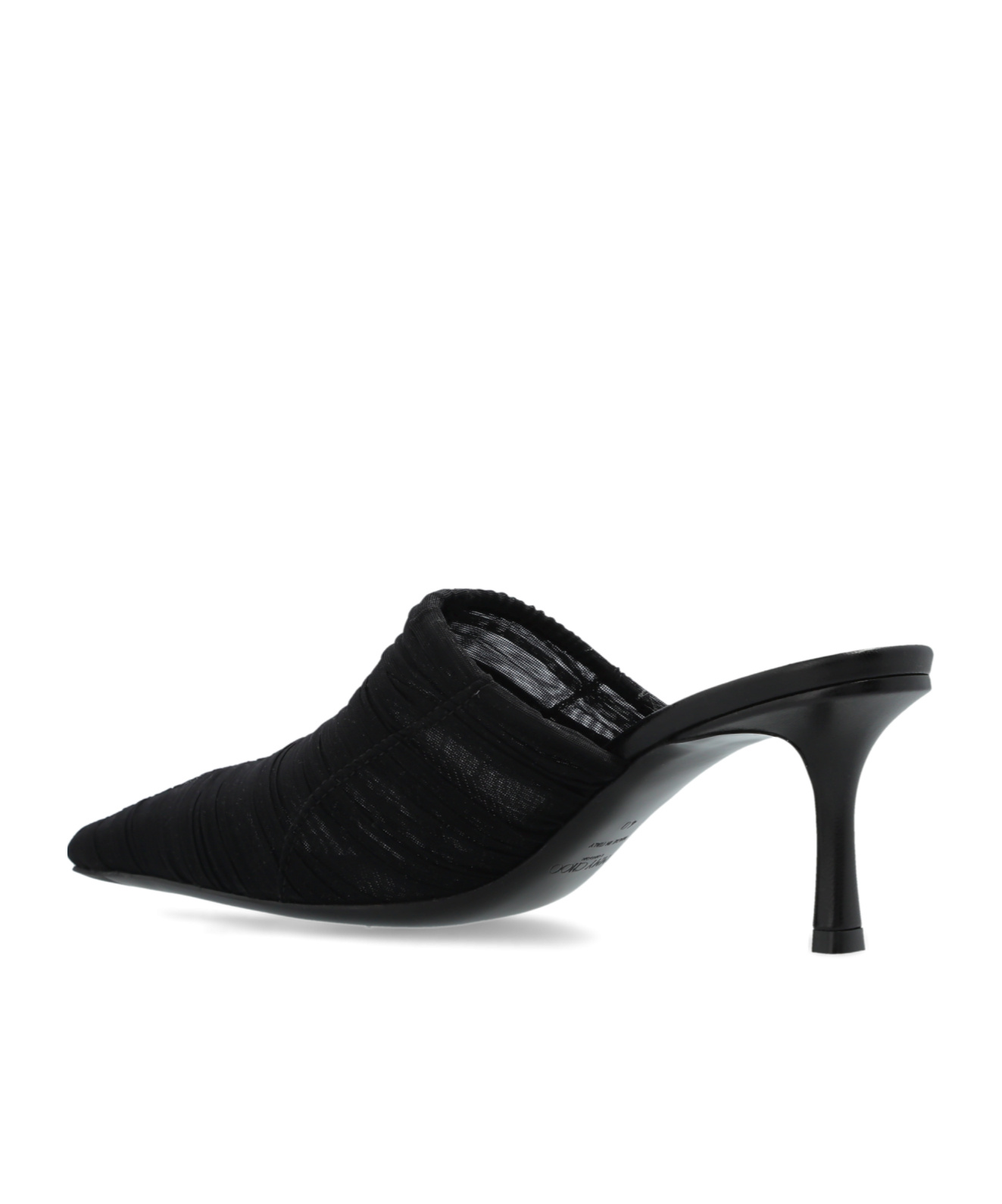 Jimmy Choo Draped Pointed Toe Stiletto Mules In Black