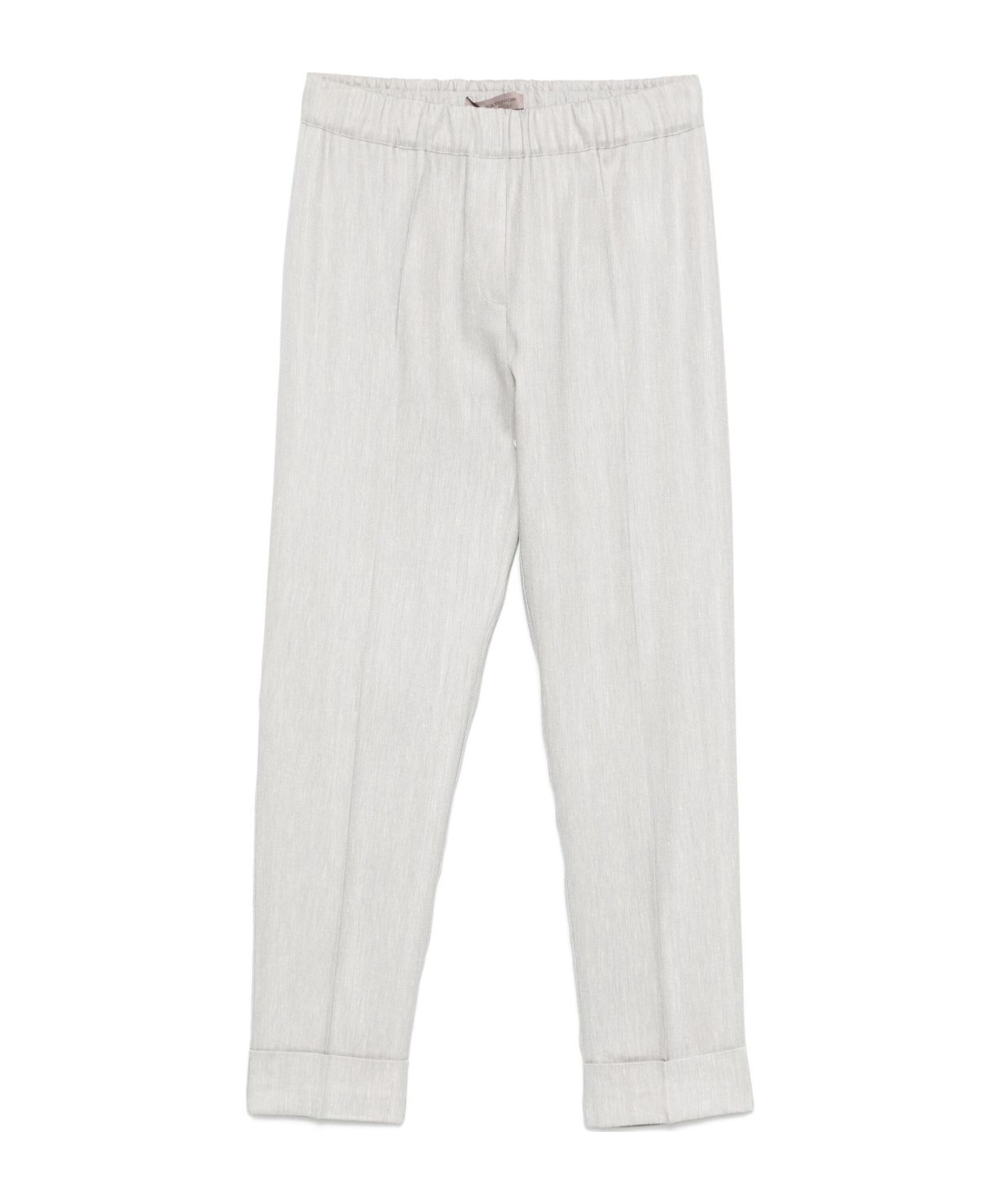 D Exterior D.exterior Light Grey Trousers With Elasticated Waistband