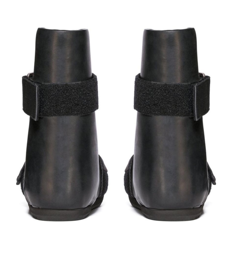 Rick Owens Splint Open-toe Leather Boots In Black