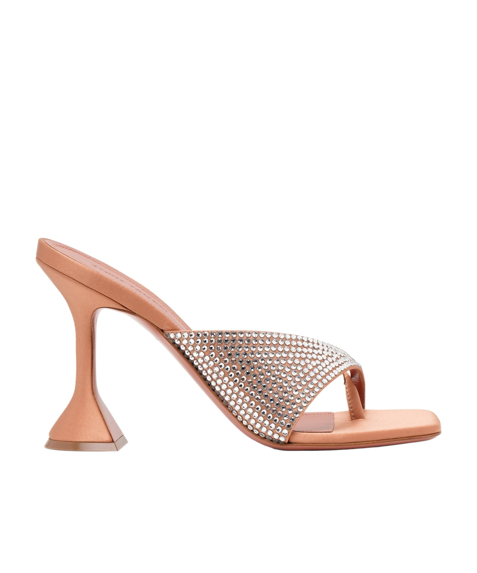 Shop Amina Muaddi Square-headed High-heeled Sandals In Multicolor