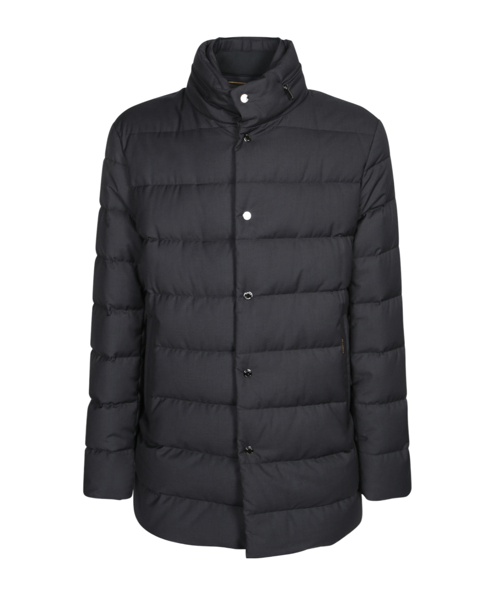 Moorer Long-sleeved Cotton Jacket In Black