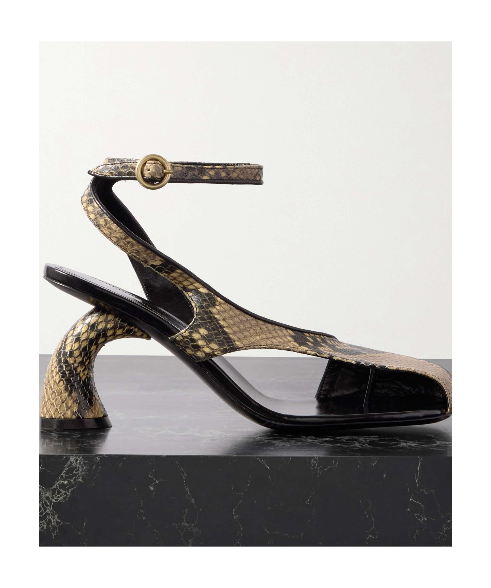 Dries Van Noten Slingback High Heel Sandals In Green