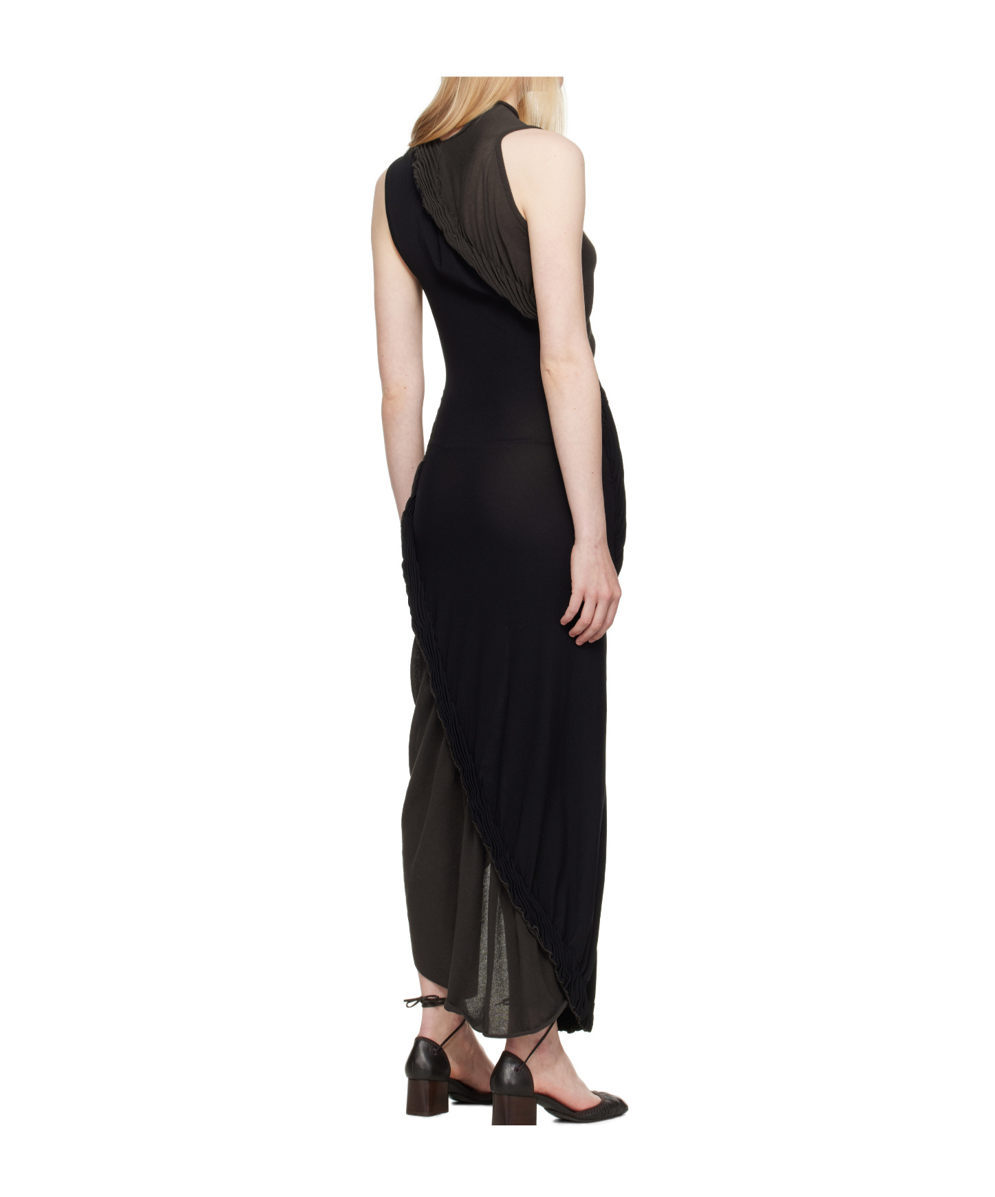 Issey Miyake Beanstalk Dress In Multi