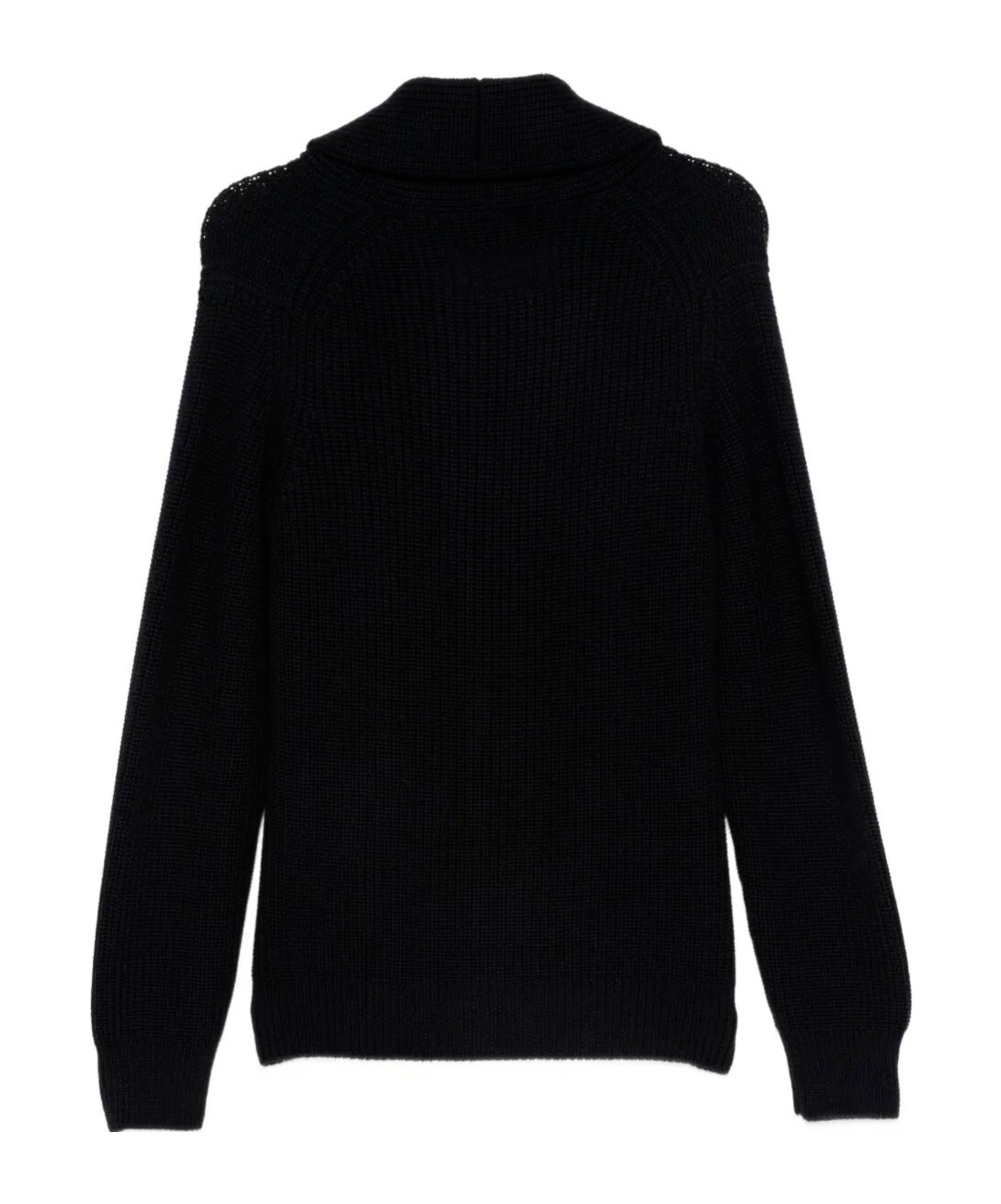 Drumohr Shawl-collar Patch-pocket Cardigan In Black