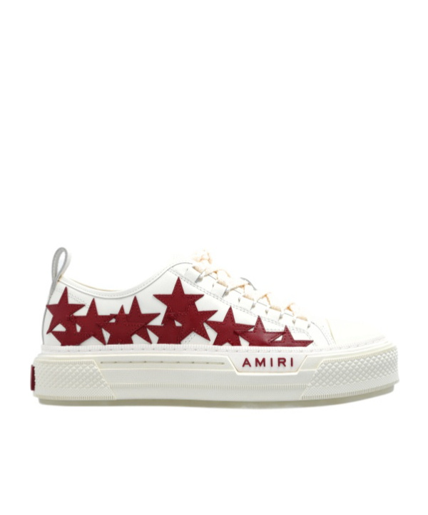 Amiri Stars Low-top Canvas Sneakers In White