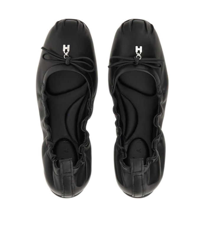 Hogan 'h684' Leather Ballerinas In Black