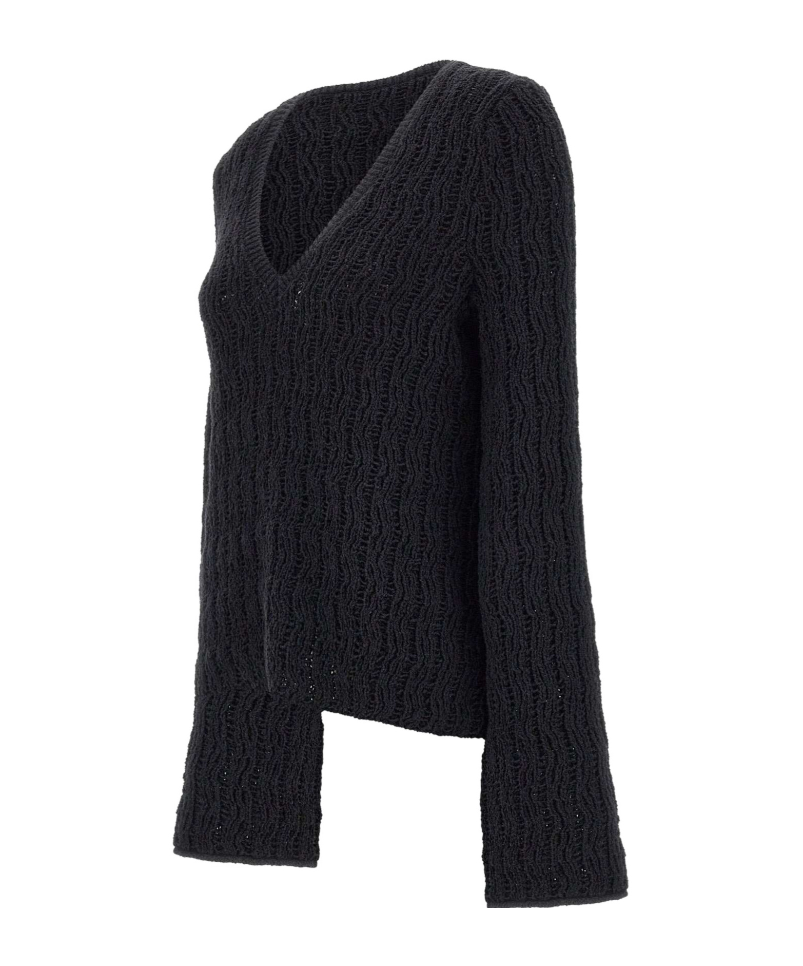 Shop Loulou Studio Komo V-neck Sweater In Black