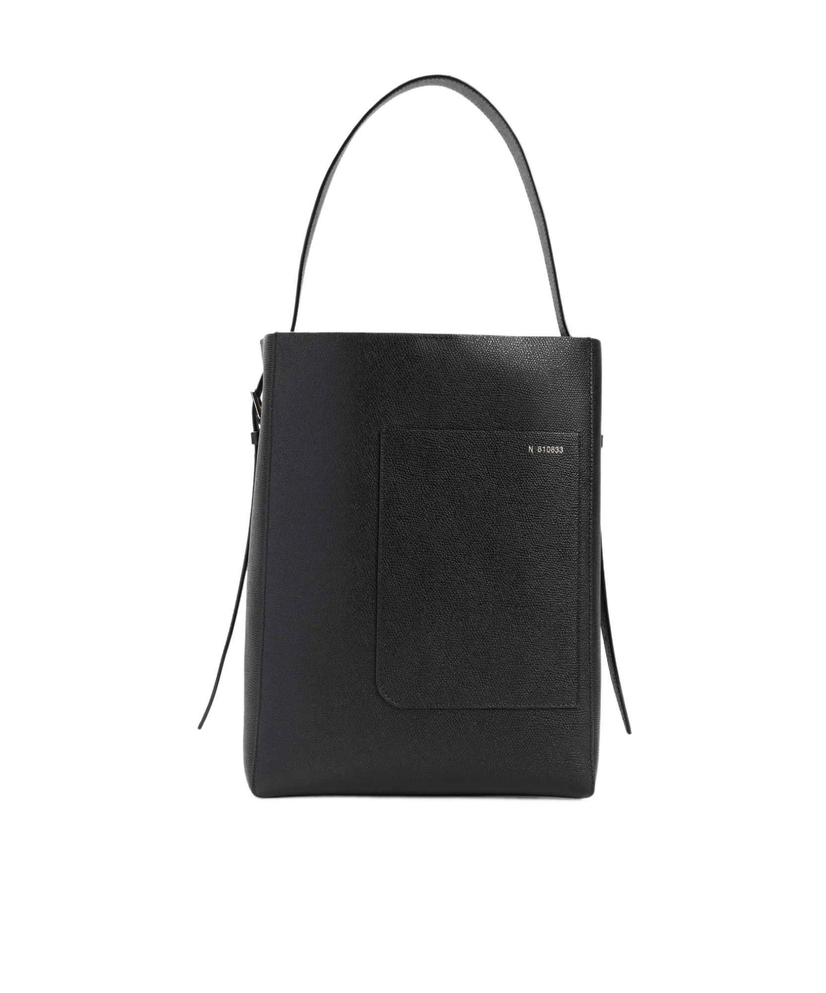 Valextra Medium Soft Grained Leather Tote Bag In Black