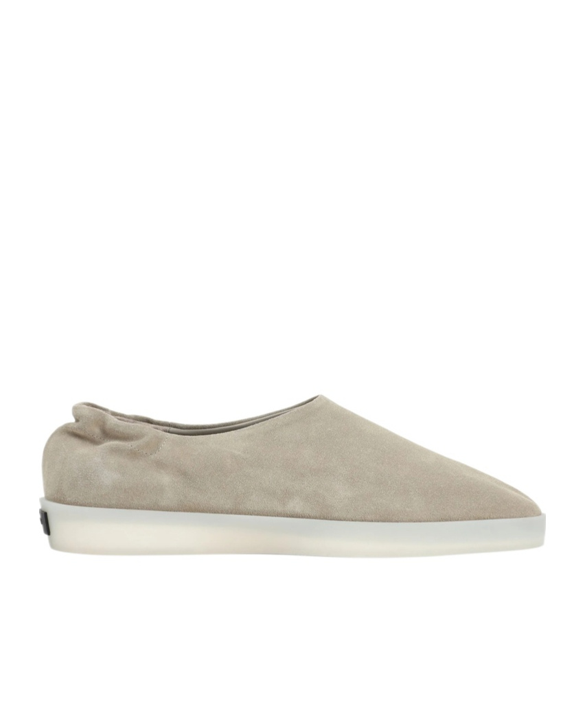 Fear Of God Beige Mules With Logo Patch On The Back And Elasticized Heel In Suede Man In Neutral