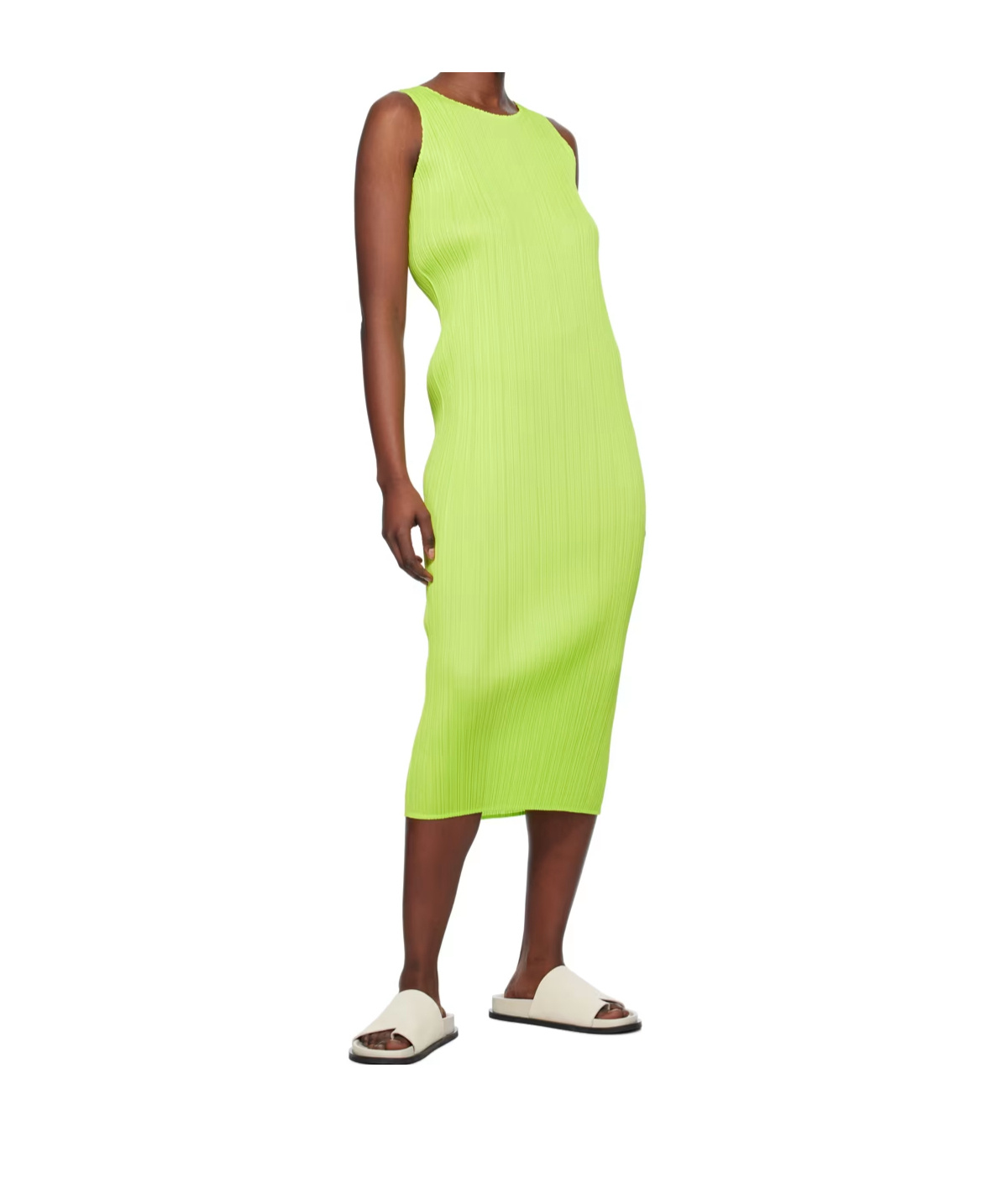 Issey Miyake Basics Dress In Green