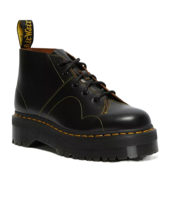 Dr. Martens Church Quad Leather Boots In Black