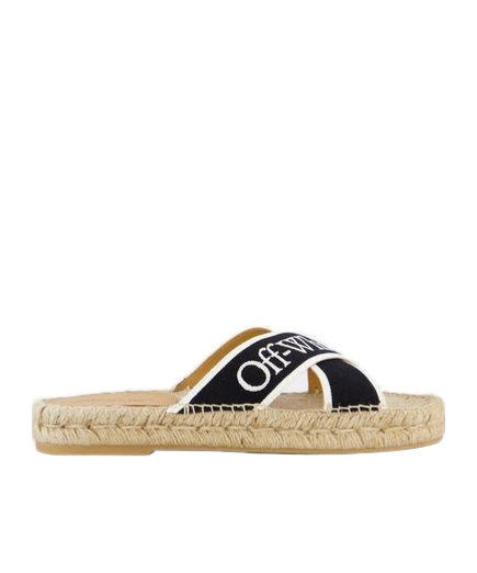Off-white Criss Cross Slip-on Espadrilles In Brown
