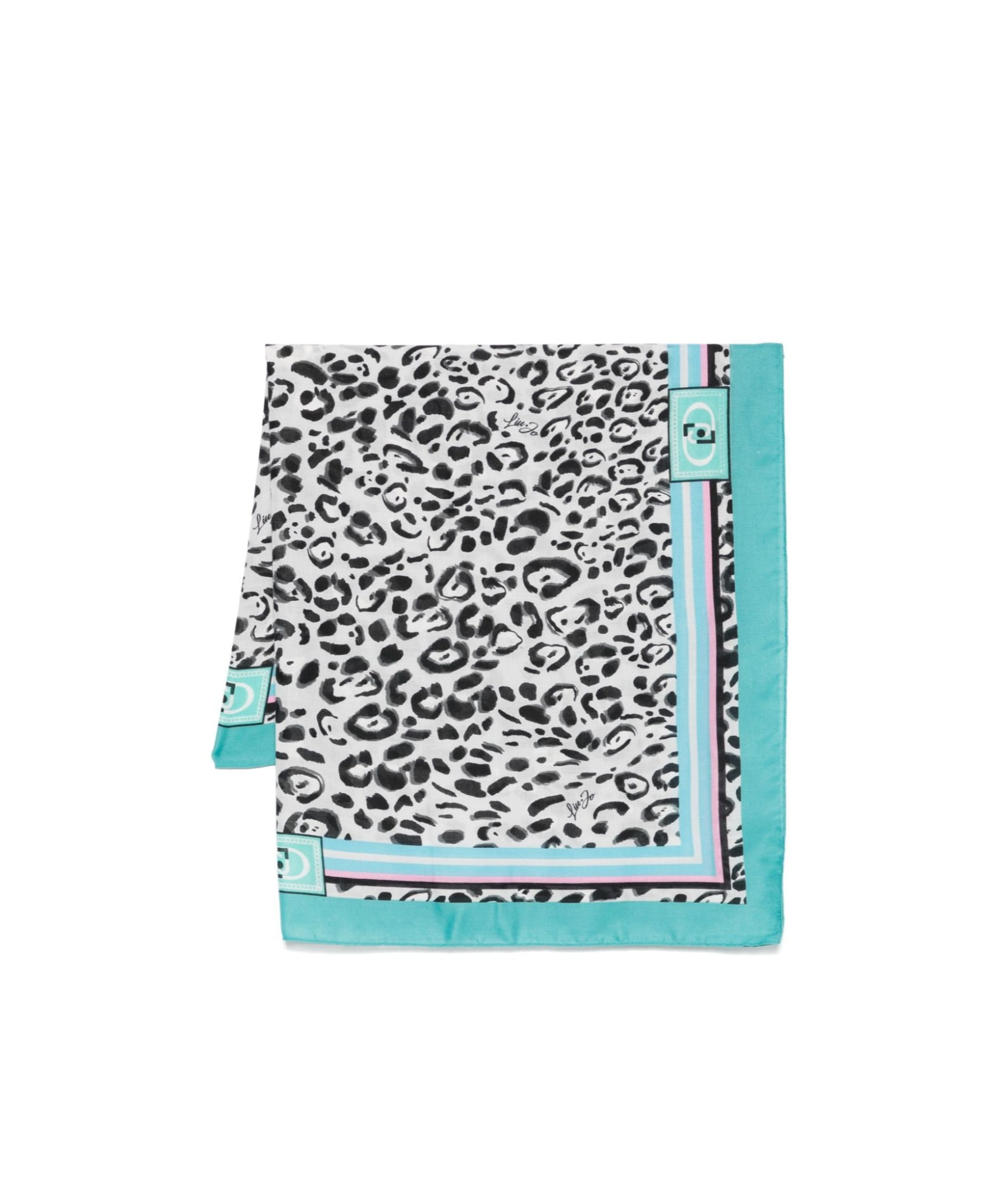 Liu •jo Leopard Scarf In Gray