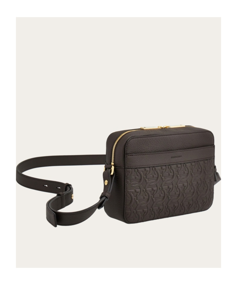 Shop Ferragamo Adjustable Shoulder Strap Shoulder Bag In Black