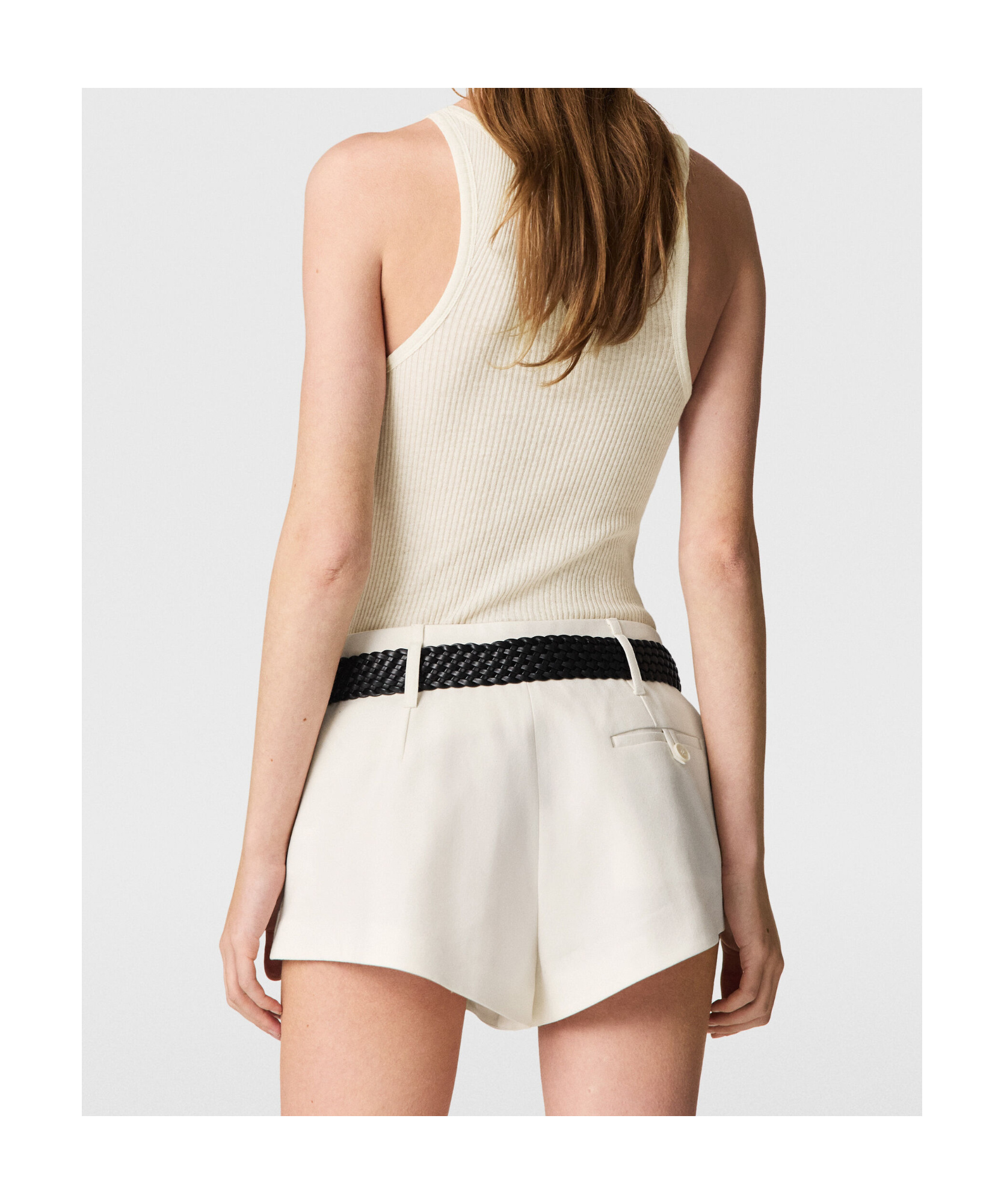 Stella Mccartney Sheer Ribbed Kelsun Tank Top In Neutral