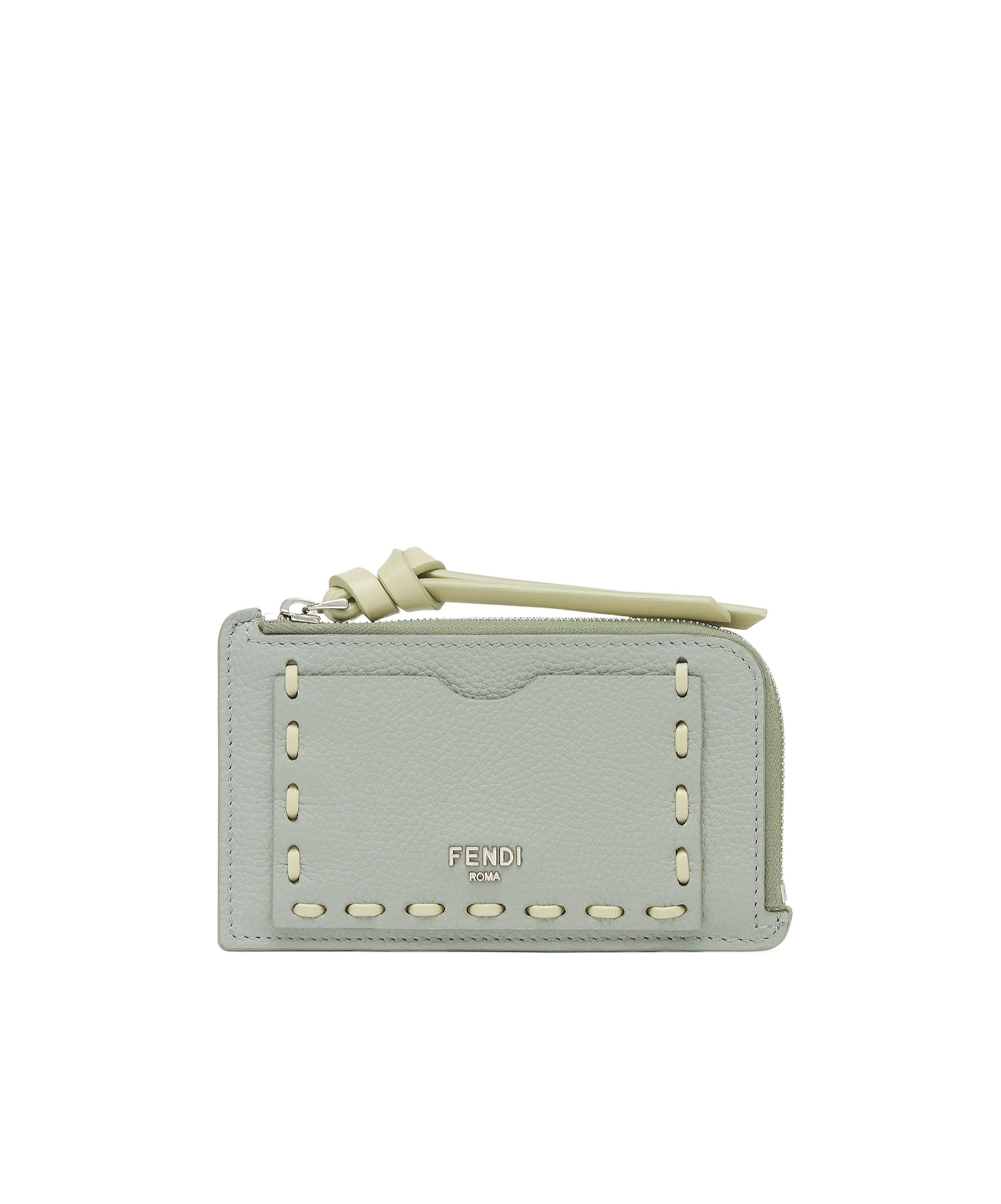 Fendi Peekaboo Card Holder In Matcha Green