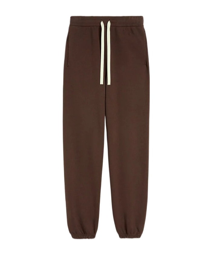 Jil Sander Cotton Terry Track Pants In Brown