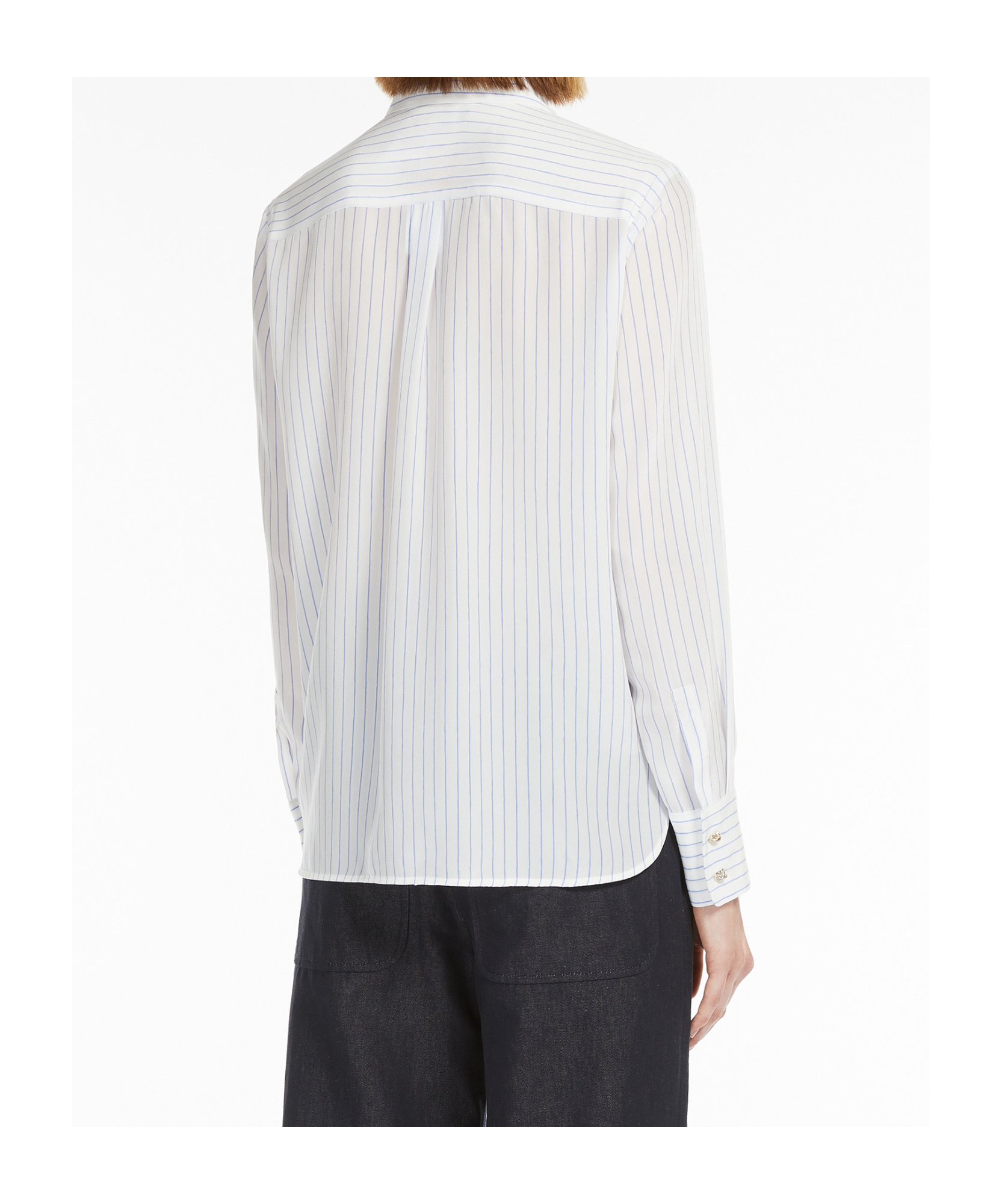 Max Mara Long-sleeved Shirt In White