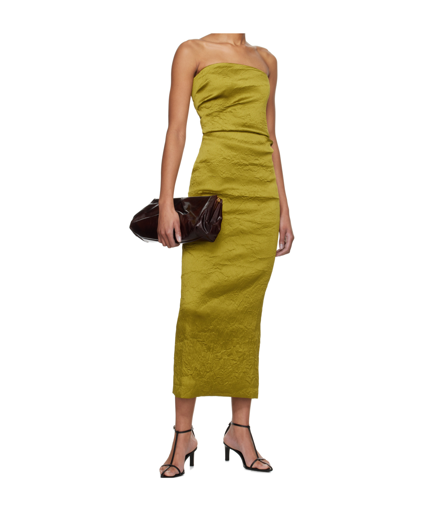 Tove Pleated Sleeveless Dress In Green
