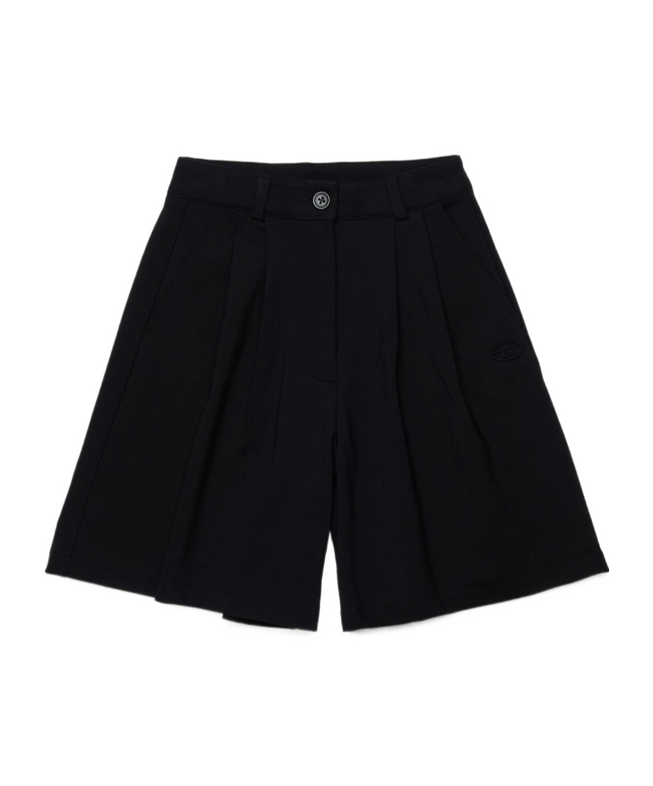 Diesel Kids Front-pleat Shorts In Black