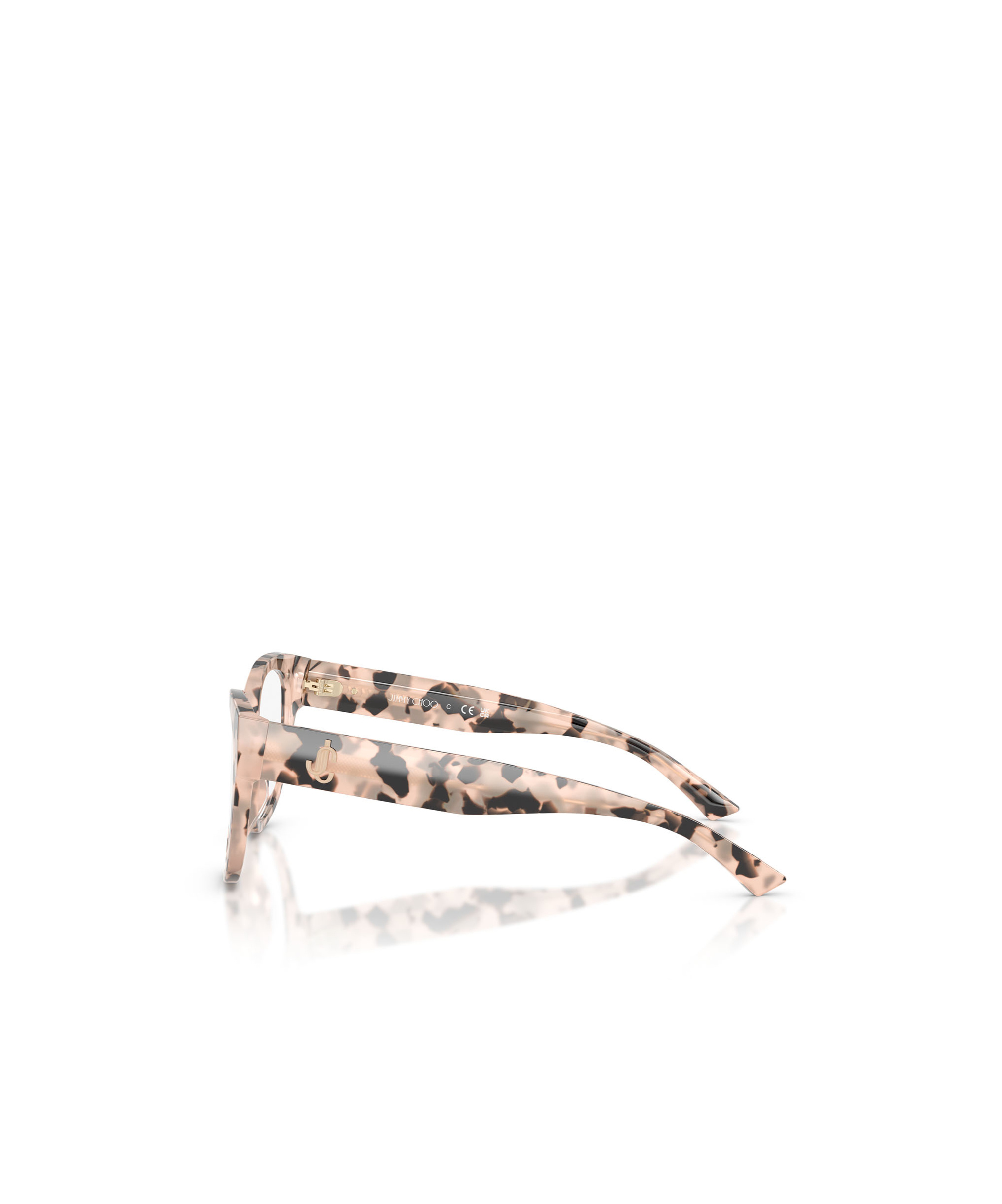 Jimmy Choo Geometric Frame Plano Lens In Brown