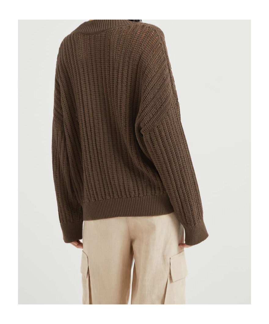 BRUNELLO CUCINELLI MONILI-EMBELLISHED JUMPER