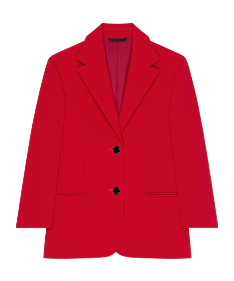 Givenchy Single-breasted Jacket In Crepe Cady In Red