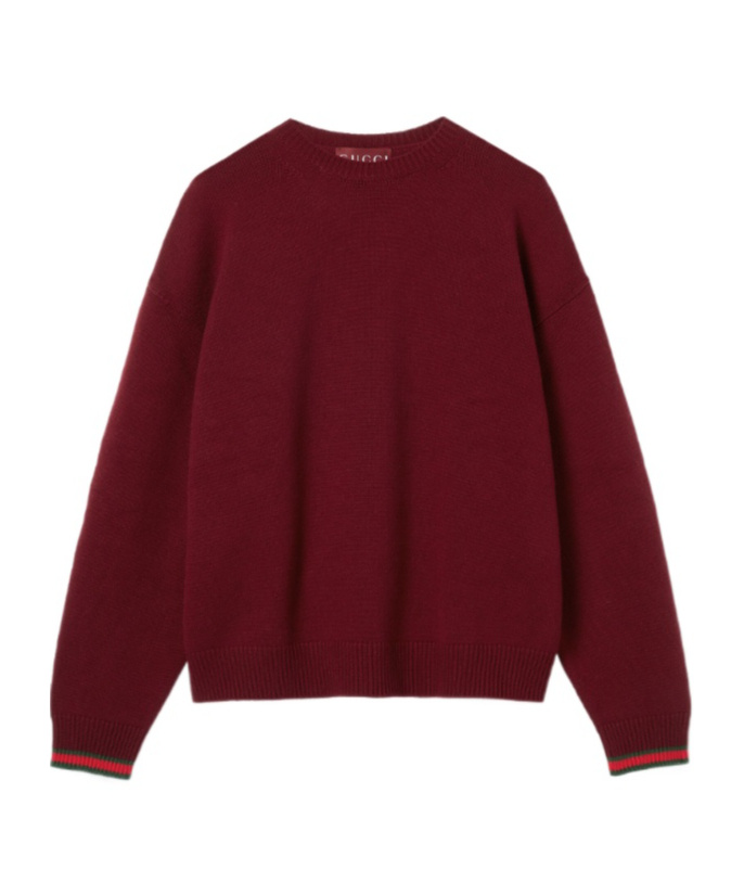 Gucci Oversize Wool And Cashmere Sweater In Red