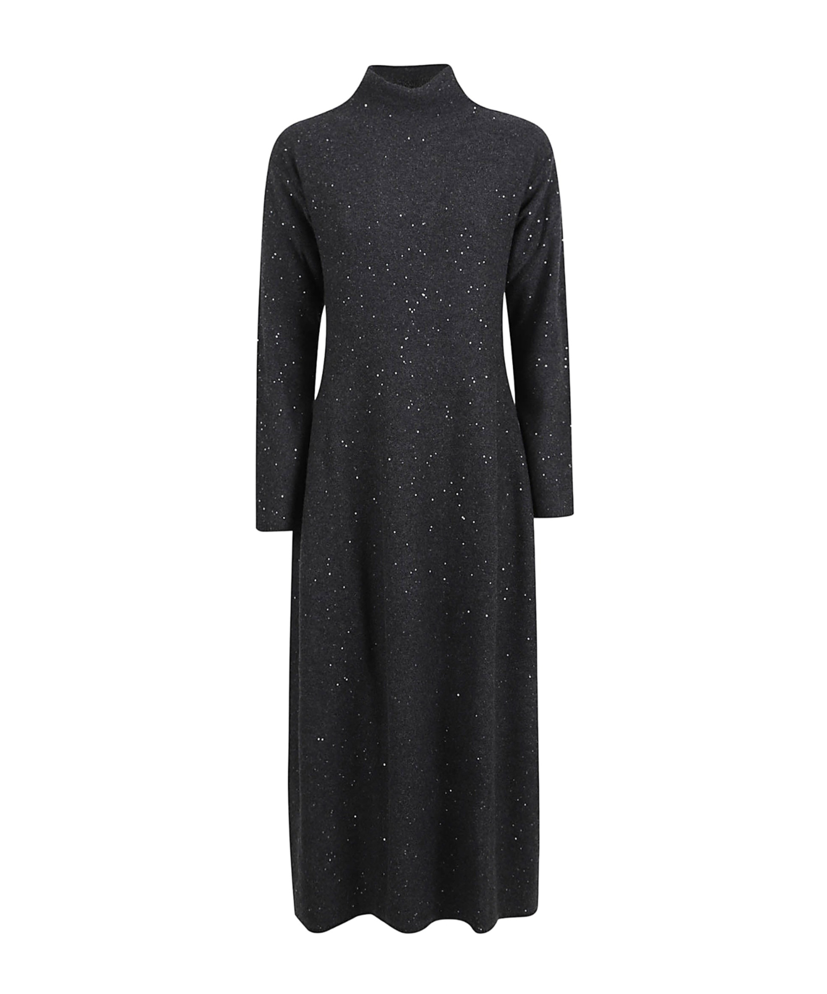 Antonelli High-neck Long-sleeved Dress In Black