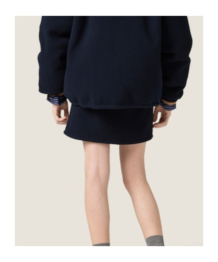Miu Miu Drawstring Mini Skirt In Blue