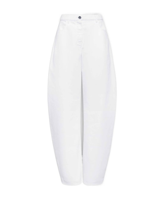 Alaïa Womens Alaia High-rise Wide-leg Denim Jeans In White
