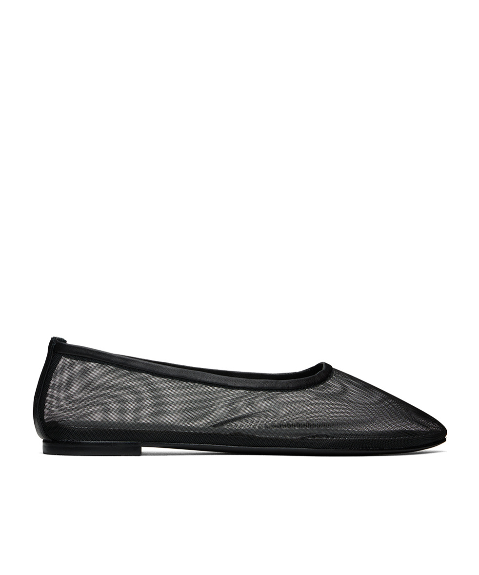 Staud Round Head Ballet Shoes In Black